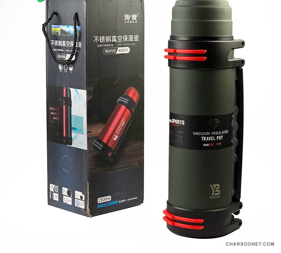 فلاسک استیل دوجداره کوهنوردی ۲.۵ لیتری