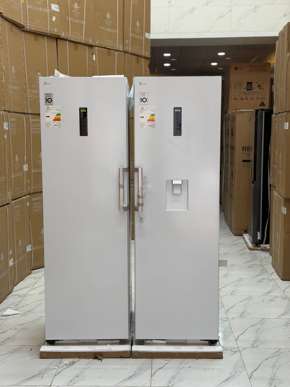 تصویر یخچال فریزر دوقلو الجی 40 فوت رنگ دودی مدل GC-F511ELDM/GC-B514ELFM - سفید LG Twin refrigerator freezer Stainless Steel GC-F511ELDM/GC-B514ELFM