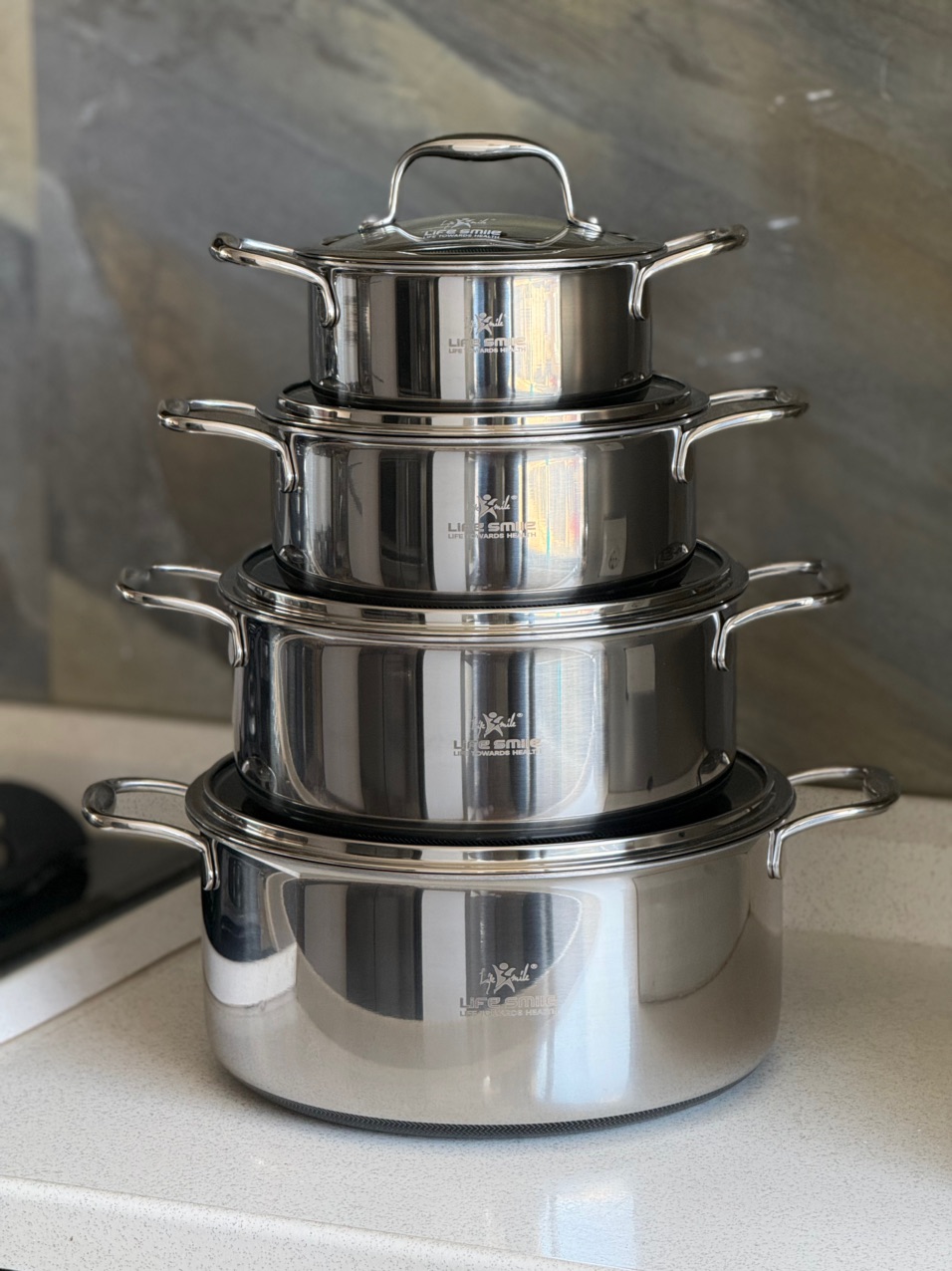 قابلمه تکی استیل لیزری لایف اسمایل