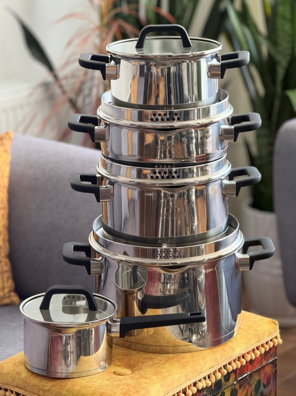 سرویس قابلمه استیل لایف اسمایل جدید مدل p29