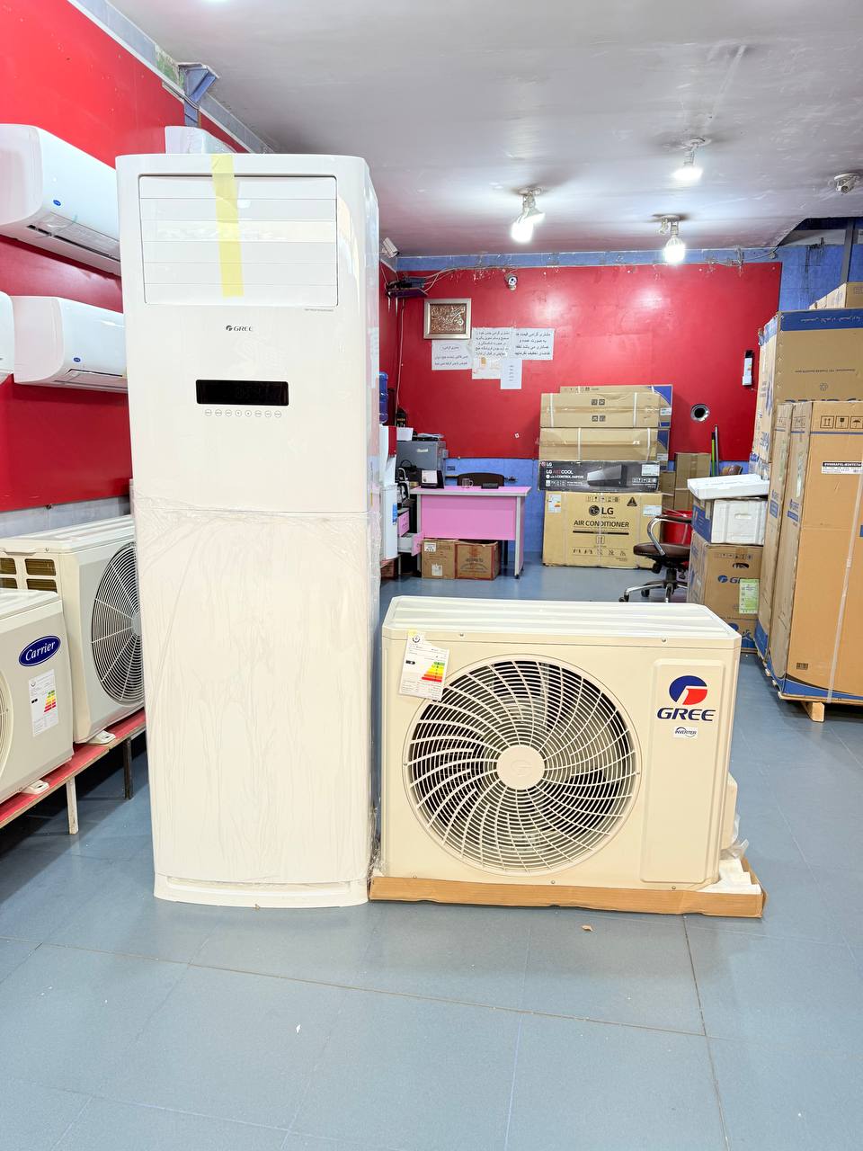 کولر گازی ایستاده گری 36000 تک فن اینورتر مدل GVH36