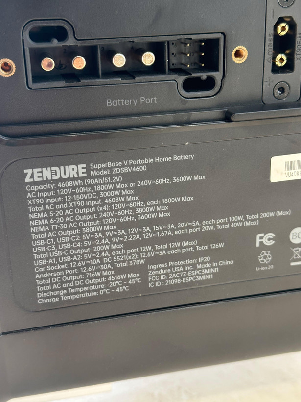 پاور استیشن و باتری اضافه زندور سوپر بیس مدل ZDSBV4600